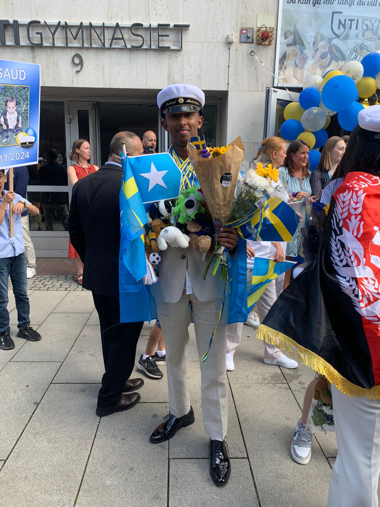 Mahad Abdullahi vid studenten